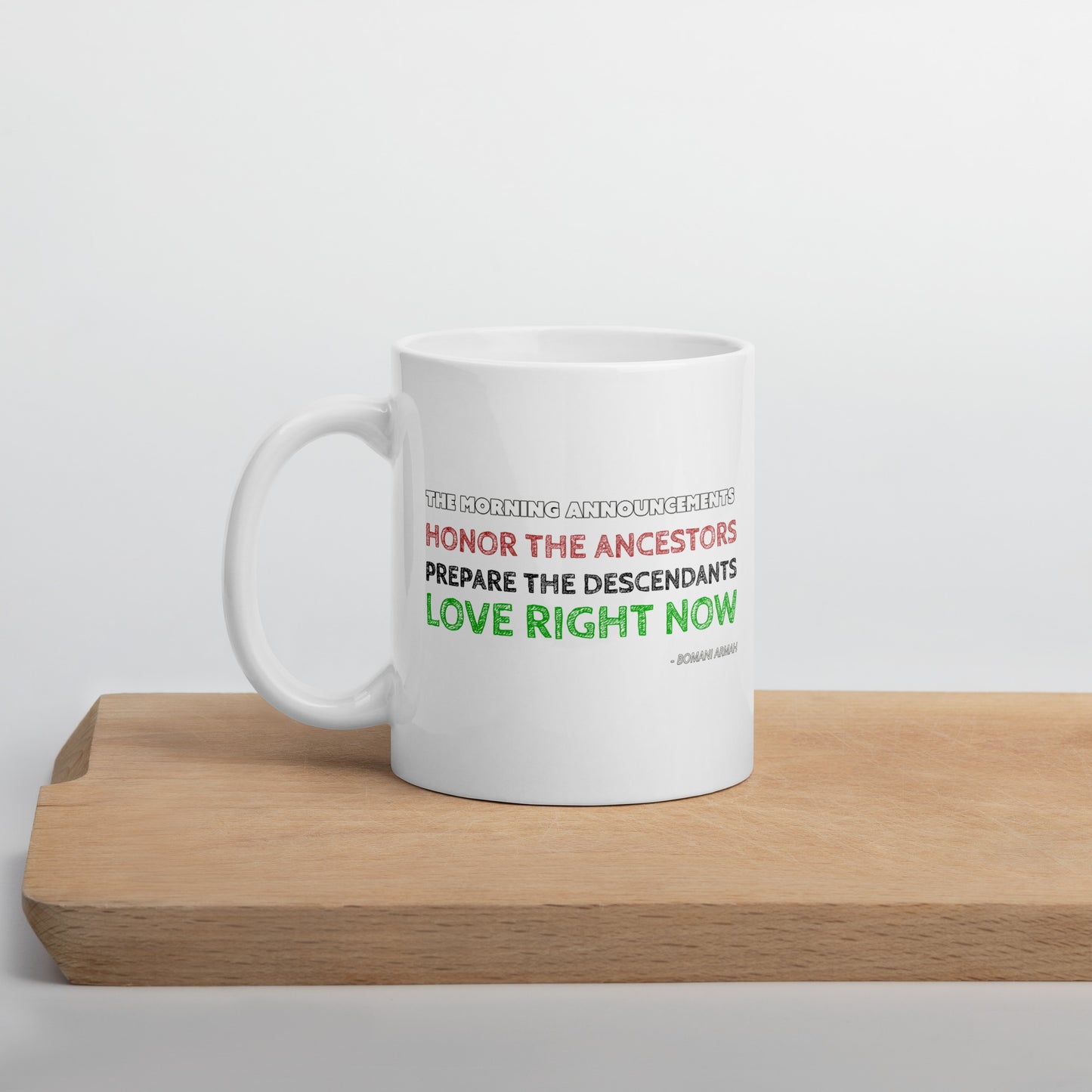 The Morning Announcements 2 sided mug